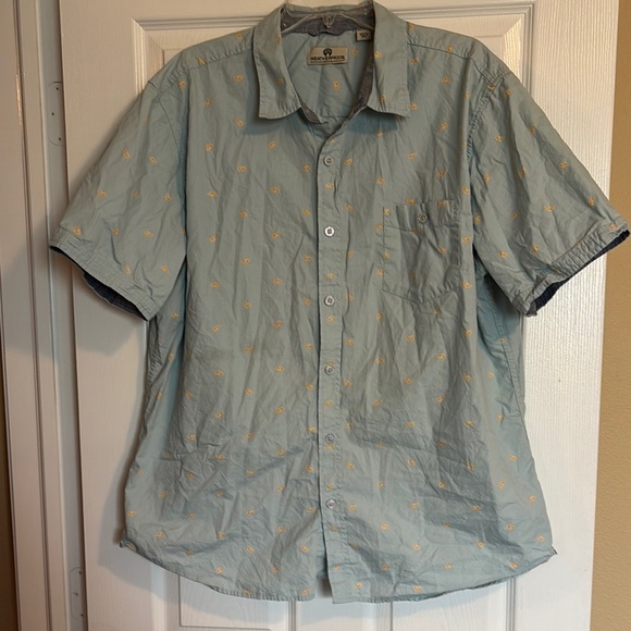 Weatherproof men’s blue short sleeve button down shirt size XXL - Picture 1 of 9